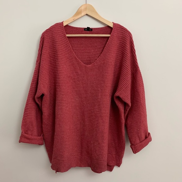 Rose Pink Cozy Ribbed Sweater (L-XL) - Picture 2 of 6